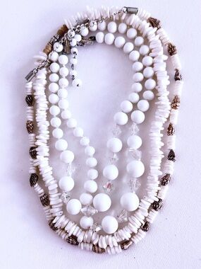 Bright white and beachy! Three cool necklaces